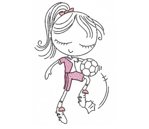 Stickdatei - Fußball Mädchen